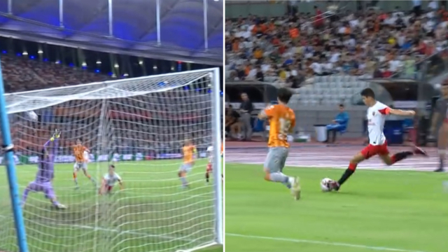  边路传中精准制导，高中锋头顶建奇功